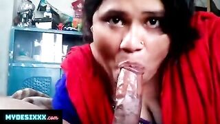 Desperate randi bhabhi sucking her client big dick