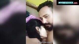 Desi young lover romance and fucked his hairy chut