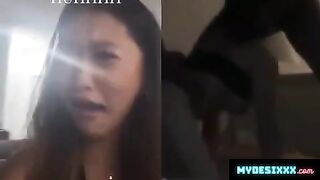Asian teen girl fucked by black family members of bf after party