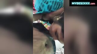 Indian tamil aunty giving blowjob to hubby