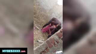 Desi village boy fucking gf doggy style in Outdoor