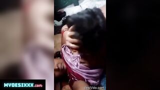 Devar suck her bhabhi boobs and licked pussy