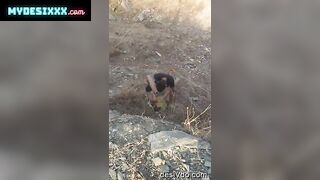 Rajasthani village randi outdoor hard fucked by young boys and she getting angry