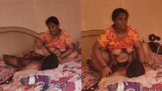 Pati ka lund chodtti horny big boobs aunty