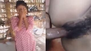 Village shy girl ki hairy chut ko choda