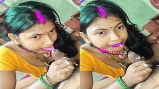 Sexy bhabhi ka blowjob or cum eating video