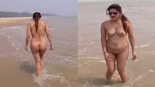 Beach mai nude hoke ghumti hot bhabhi ka viral video