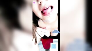 Sexy insta model teasing big boobs on private live show