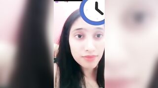 Sexy girl showing big ass on live show
