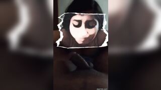 When the erect cock sprayed cum into the girl mouth she ran to the bathroom