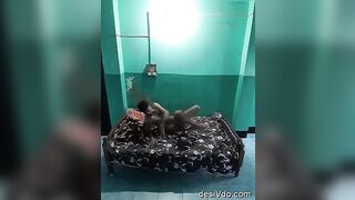 Young college lover fucking in hostel room part 2