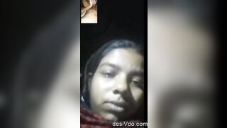 Horny village bhabhi showing and fingering her black wet pussy