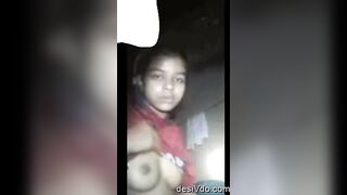 Horny village bhabhi showing and fingering her black wet pussy