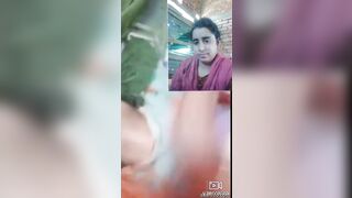Village bhabhi showing boobs and pussy on videocall