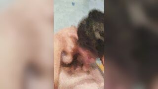 Superb babe sucking passionately her lover dick