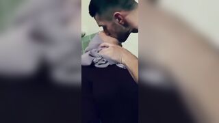 Horny hijab girl sucking big cock with pleasure