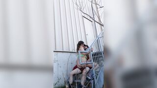 Hot worker girl in lunch break riding master’s cock