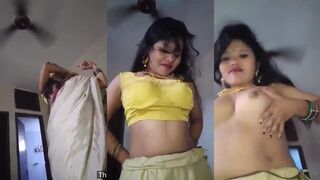 Hot desi girl showing small soft boobs
