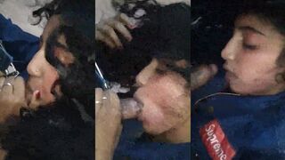 Sexy girl giving sloppy blowjob video